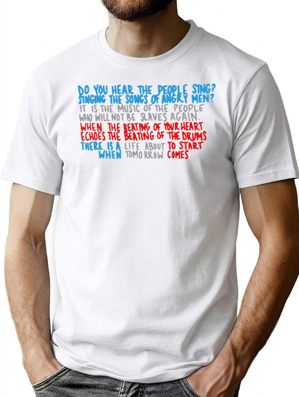 Do You Hear The People Sing Premium Heavyweight Cotton T-Shirt - White