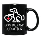 Dog Dad And A Doctor Black Coffee Mug, Gift Coffee Mug - Black