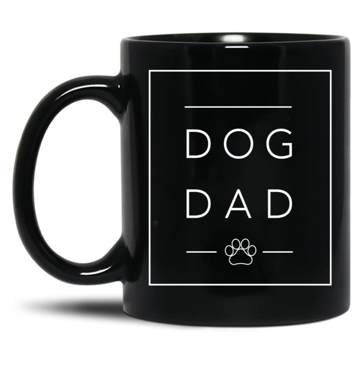 Dog Dad Black Coffee Mug, Gift Coffee Mug - Black
