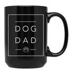 Dog Dad Black Coffee Mug, Gift Coffee Mug