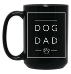 Dog Dad Black Coffee Mug, Gift Coffee Mug