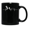 Dog Lover Gift Idea Dog Breed Heartbeat German Shepherd Premium Black Coffee Mug, Gift Coffee Mug - Black