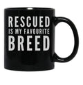 Dog Lovers T-Shirt For Women Men Kids - Rescue Dog Shirt Black Coffee Mug, Gift Coffee Mug - Black