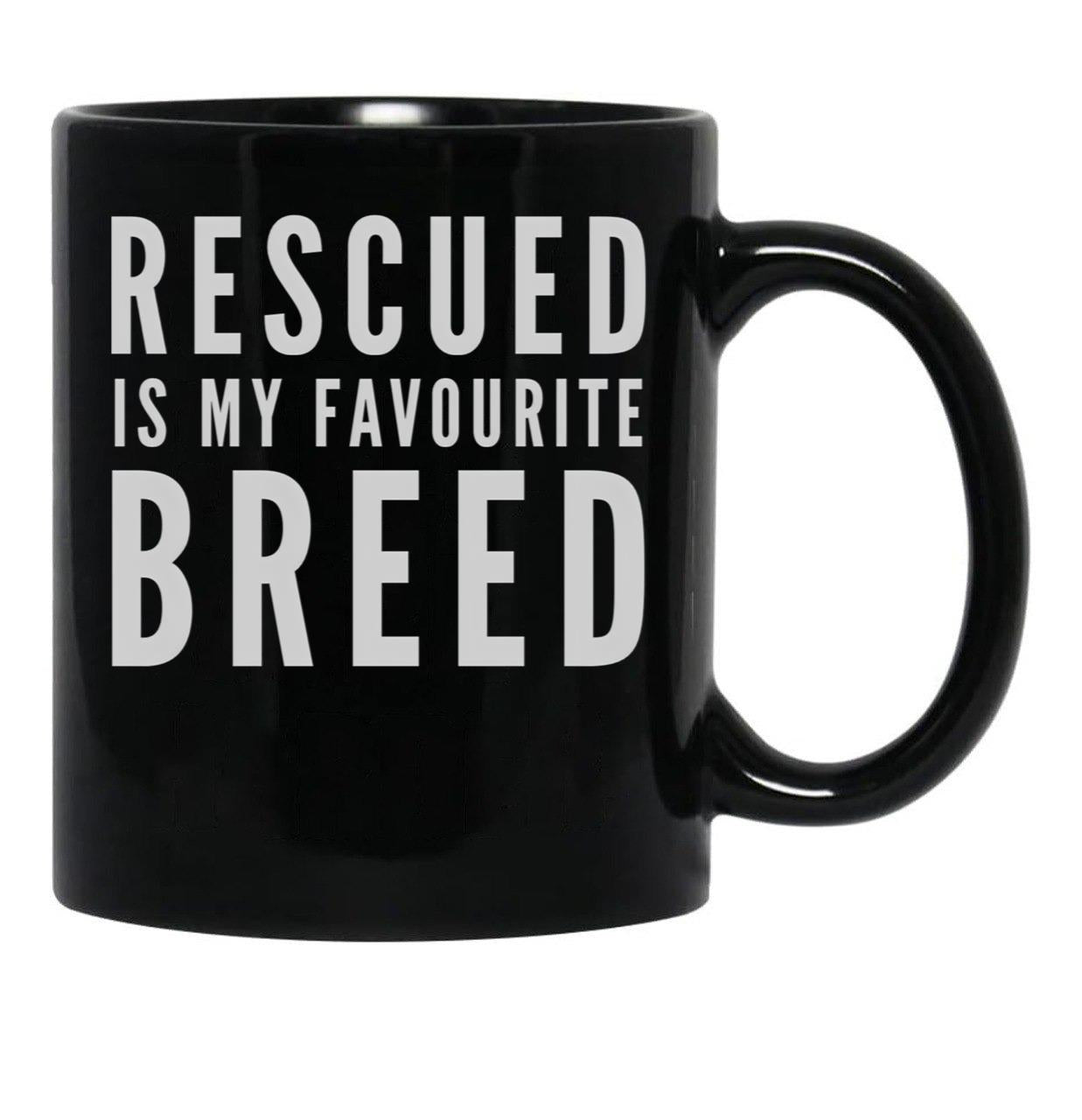 Dog Lovers T-Shirt For Women Men Kids - Rescue Dog Shirt Black Coffee Mug, Gift Coffee Mug - Black