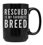 Dog Lovers T-Shirt For Women Men Kids - Rescue Dog Shirt Black Coffee Mug, Gift Coffee Mug