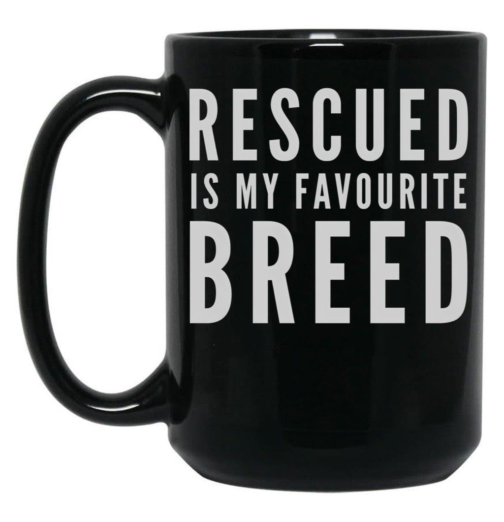 Dog Lovers T-Shirt For Women Men Kids - Rescue Dog Shirt Black Coffee Mug, Gift Coffee Mug