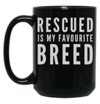 Dog Lovers T-Shirt For Women Men Kids - Rescue Dog Shirt Black Coffee Mug, Gift Coffee Mug