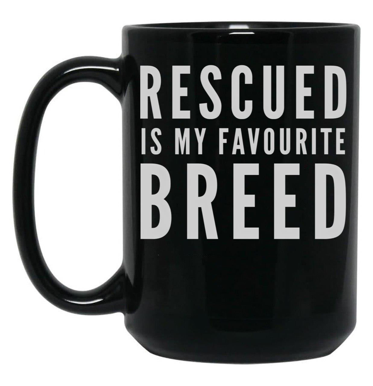 Dog Lovers T-Shirt For Women Men Kids - Rescue Dog Shirt Black Coffee Mug, Gift Coffee Mug