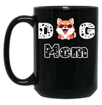 Dog Mom Funny Black Coffee Mug, Gift Coffee Mug