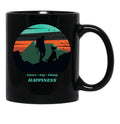 Dog Mom Hiking Proud Dog Mom Hiking Mom Black Coffee Mug, Gift Coffee Mug - Black