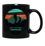 Dog Mom Hiking Proud Dog Mom Hiking Mom Black Coffee Mug, Gift Coffee Mug - Black