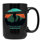 Dog Mom Hiking Proud Dog Mom Hiking Mom Black Coffee Mug, Gift Coffee Mug