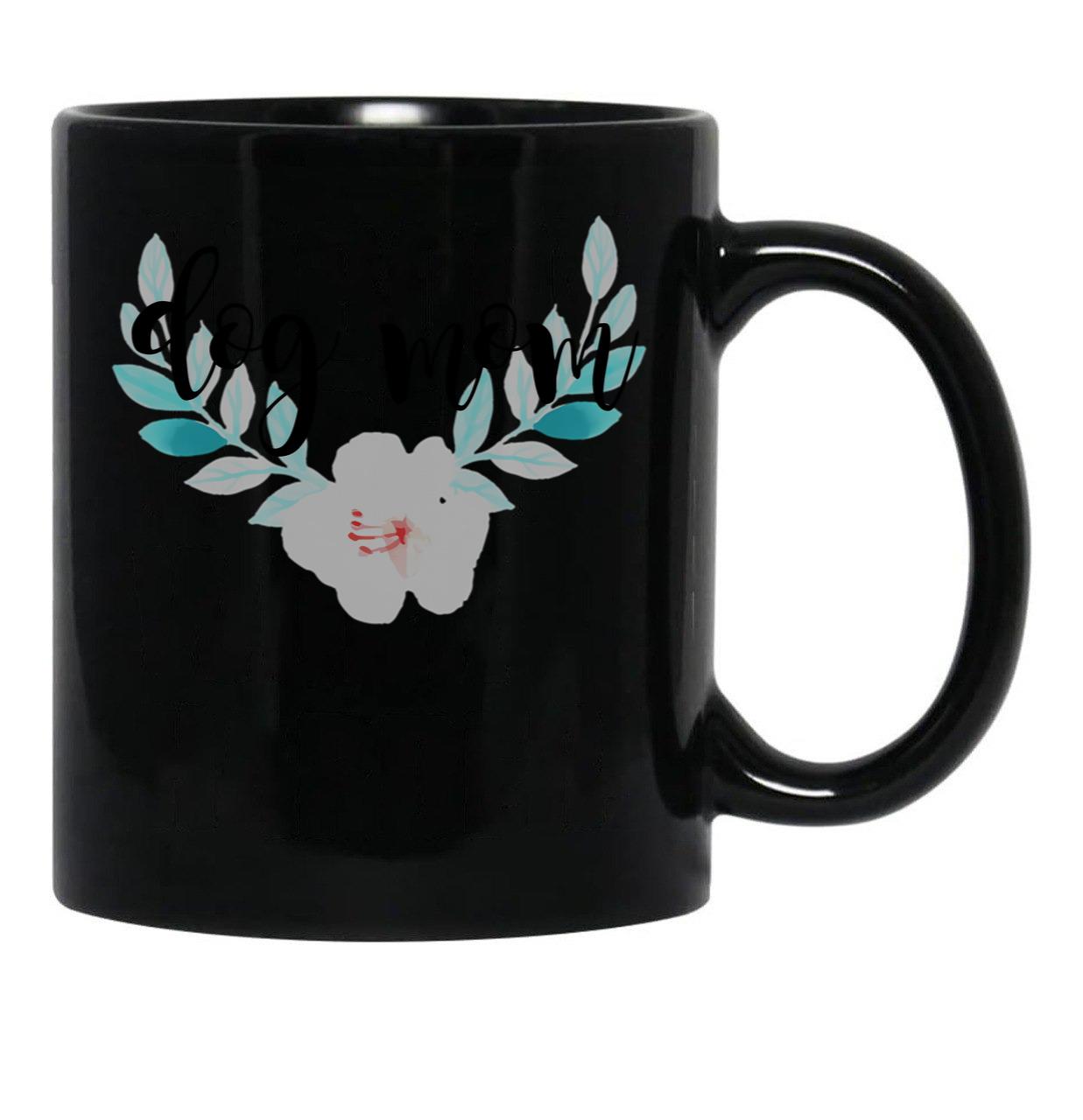 Dog Mom Black Coffee Mug, Gift Coffee Mug - Black