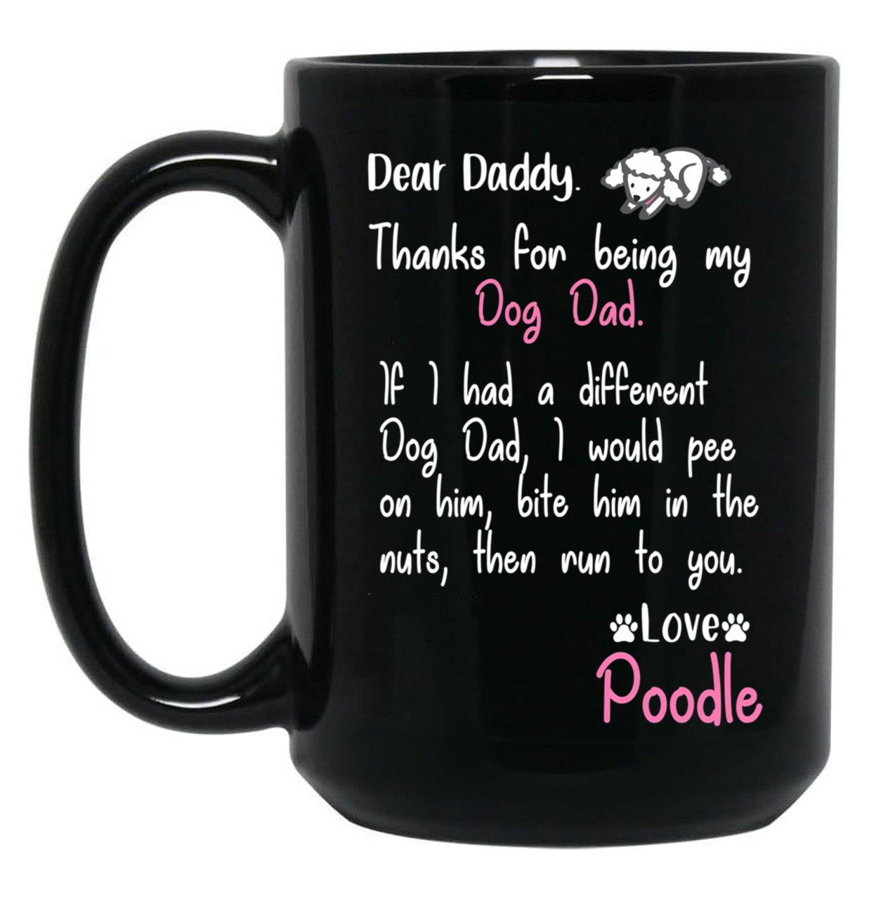 Dog Black Coffee Mug