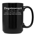 Dogtrovert Definition Black Coffee Mug, Gift Coffee Mug