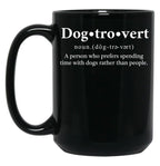 Dogtrovert Definition Black Coffee Mug, Gift Coffee Mug