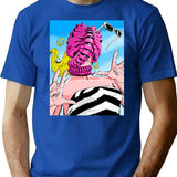 Doll Hugger T-Shirt for Men & Women, T-Shirts Graphic Tee - Blue