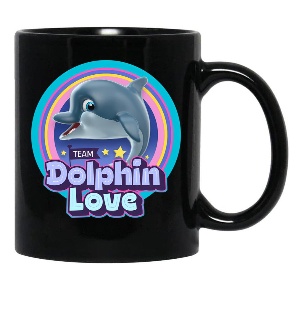 Dolphin Lover Gift Black Coffee Mug, Gift Coffee Mug - Black