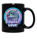 Dolphin Lover Gift Black Coffee Mug, Gift Coffee Mug - Black