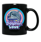 Dolphin Lover Gift Black Coffee Mug, Gift Coffee Mug - Black