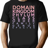 Domain Kingdom Phylum Class Family Genus Species Premium Heavyweight Cotton T-Shirt - Black