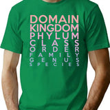 Domain Kingdom Phylum Class Family Genus Species Premium Heavyweight Cotton T-Shirt - Green