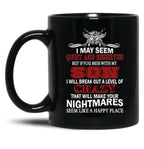 Don'T Mess With My Son Black Coffee Mug