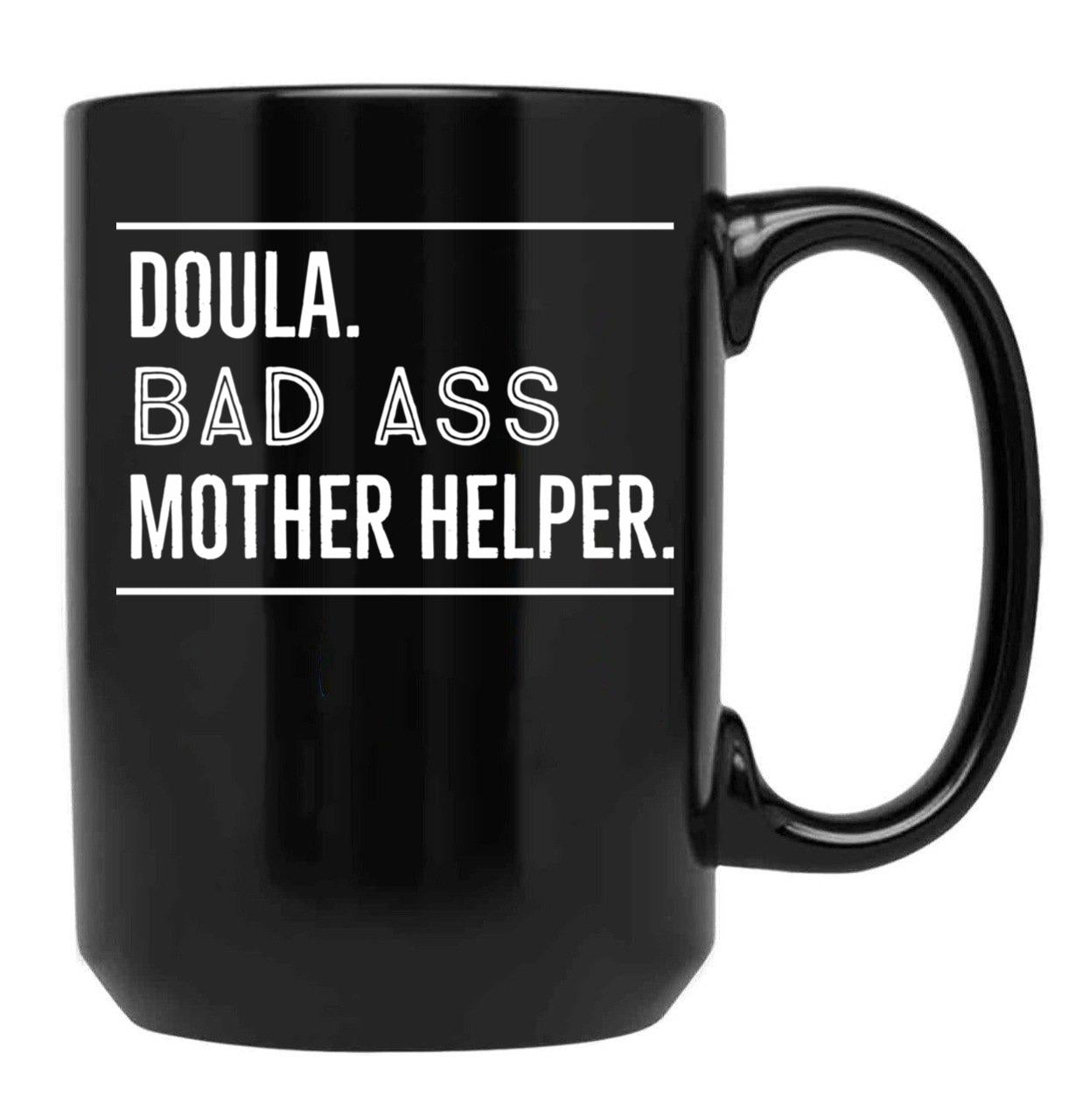 Doula Funny Gift Black Coffee Mug, Gift Coffee Mug