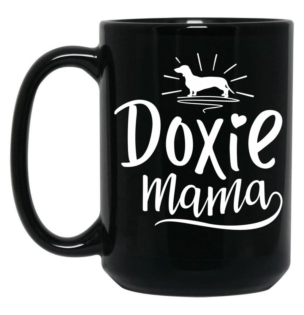 Doxie Mama Dachshund Dachshund Gift Dog Lover Dog Lover Funny Dog Doxie Gift Doxie Dog Mom Ft41 Black Coffee Mug, Gift Coffee Mug