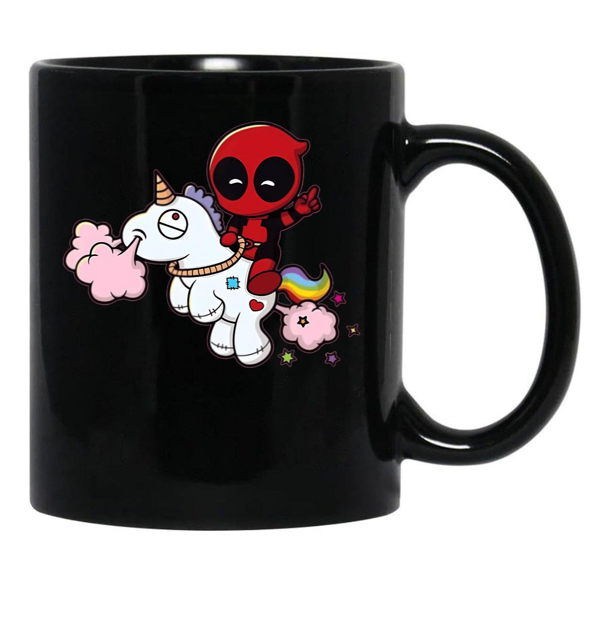 Dpool Unicorn Funny Gift Black Coffee Mug, Gift Coffee Mug - Black