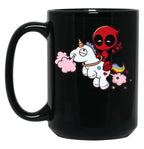 Dpool Unicorn Funny Gift Black Coffee Mug, Gift Coffee Mug
