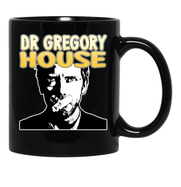 Dr Greg House Black Retro Black Coffee Mug, Gift Coffee Mug - Black