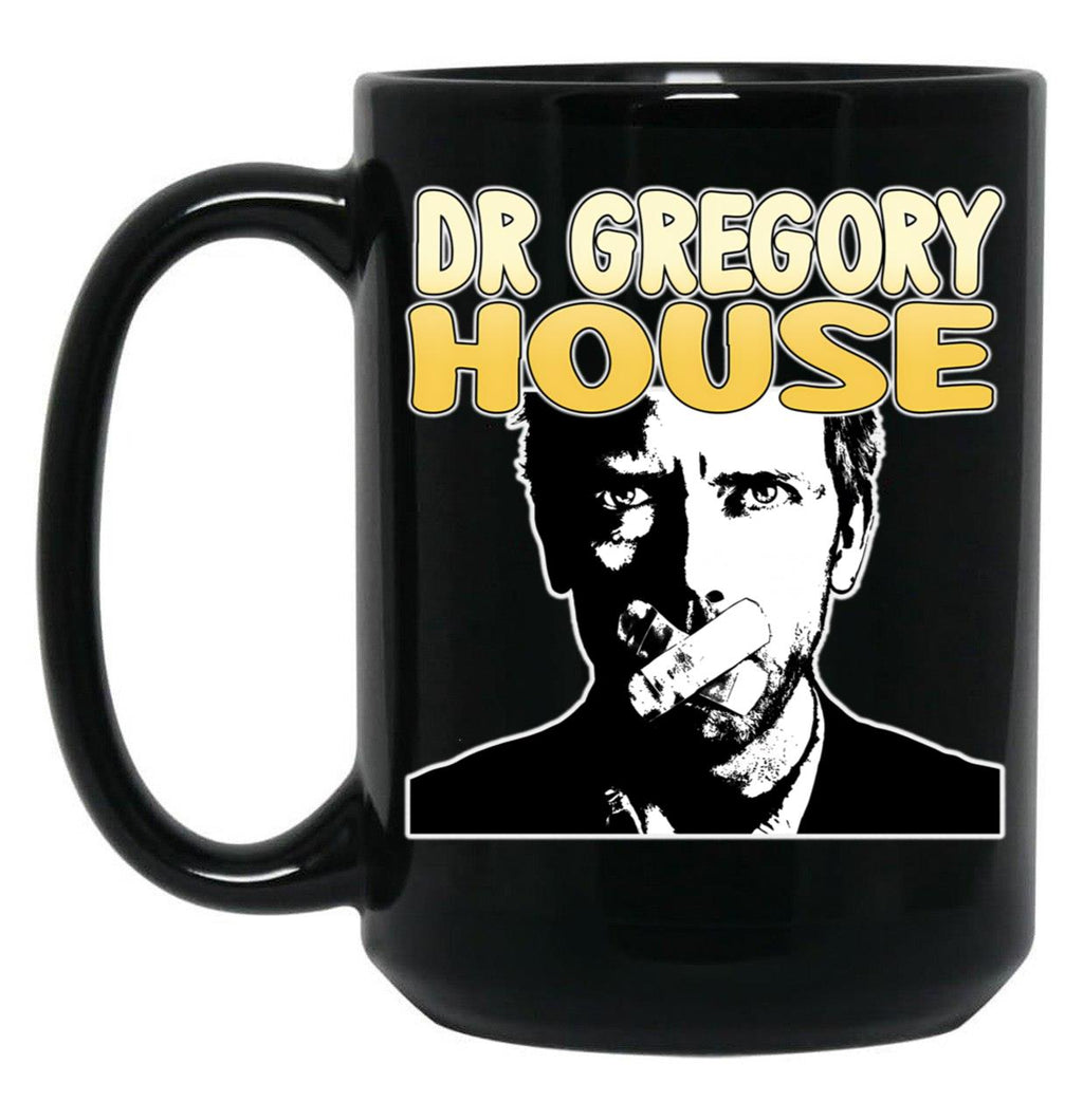 Dr Greg House Black Retro Black Coffee Mug, Gift Coffee Mug