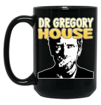 Dr Greg House Black Retro Black Coffee Mug, Gift Coffee Mug