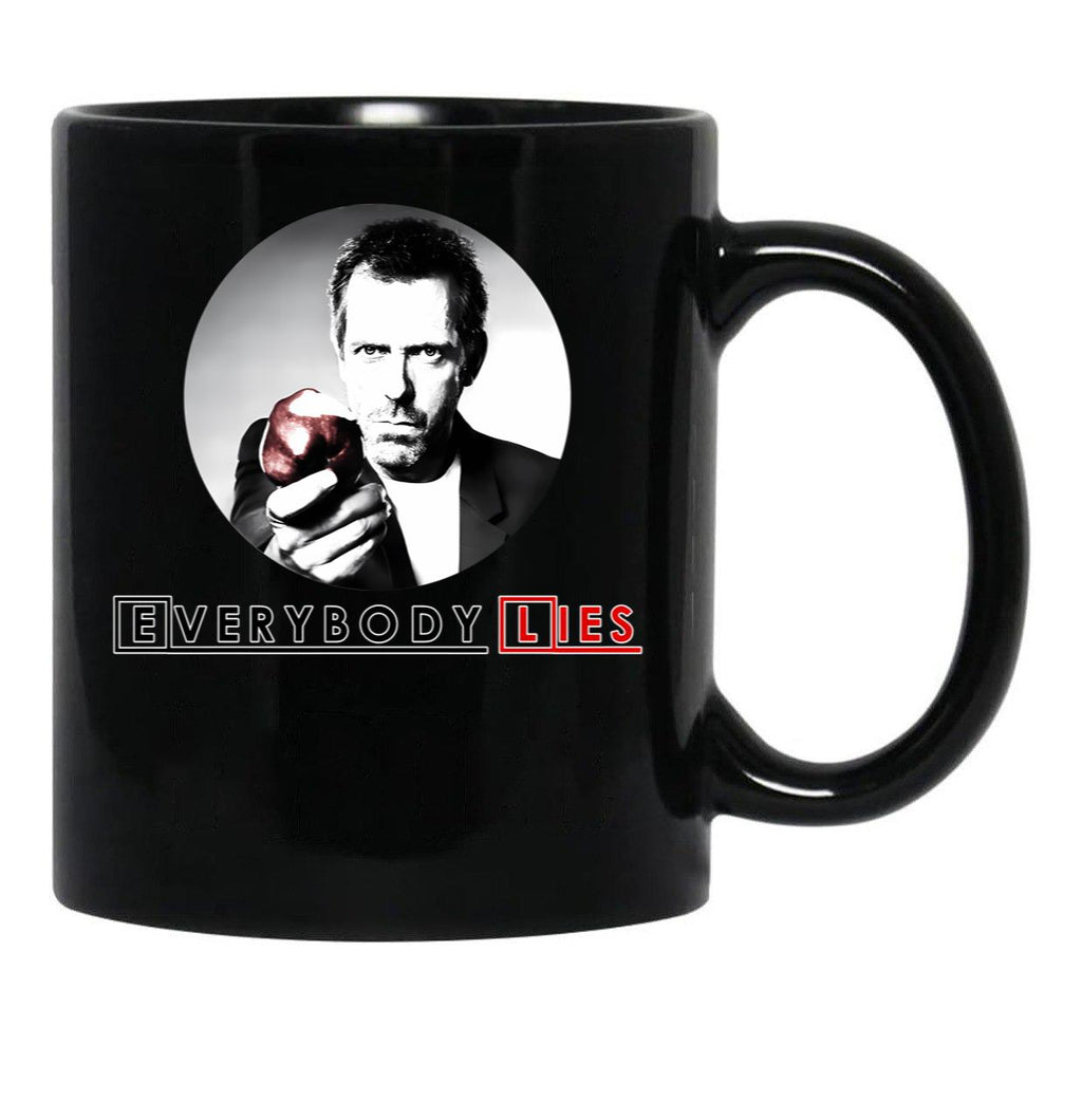 Dr House - Everybody Lies Black Coffee Mug, Gift Coffee Mug - Black