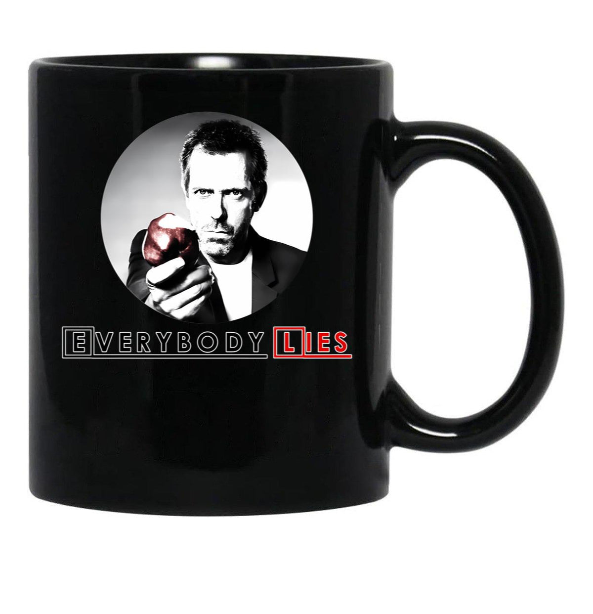 Dr House - Everybody Lies Black Coffee Mug, Gift Coffee Mug - Black
