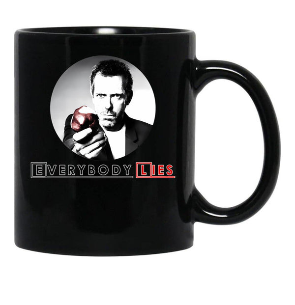 Dr House - Everybody Lies Black Coffee Mug, Gift Coffee Mug - Black