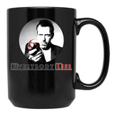 Dr House - Everybody Lies Black Coffee Mug, Gift Coffee Mug