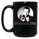 Dr House - Everybody Lies Black Coffee Mug, Gift Coffee Mug