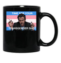 Dr. House Trans Flag Black Coffee Mug, Gift Coffee Mug - Black