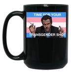 Dr. House Trans Flag Black Coffee Mug, Gift Coffee Mug