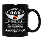 Dragonfly My Beloved Dad I Miss You More Than Any One Knows Black Coffee Mug - Black