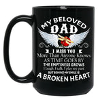 Dragonfly My Beloved Dad I Miss You More Than Any One Knows Black Coffee Mug