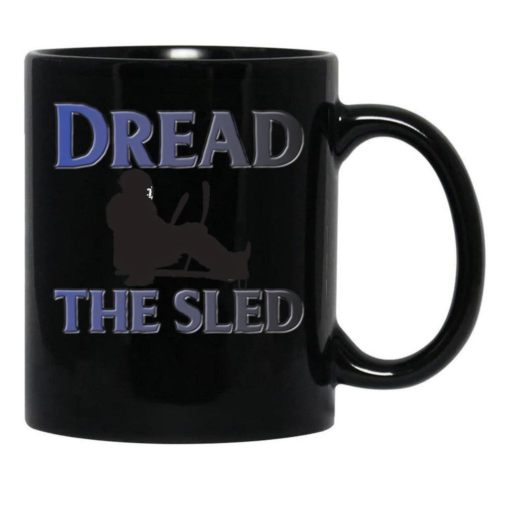 Dread The Sled Hockey Black Coffee Mug, Gift Coffee Mug - Black
