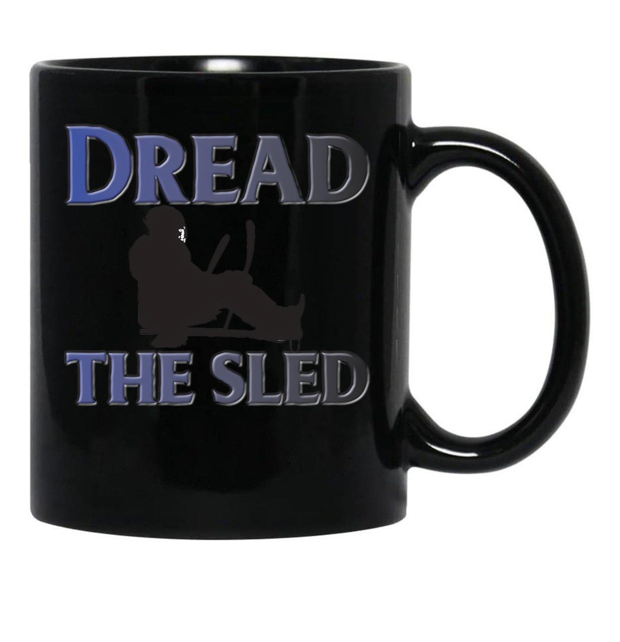 Dread The Sled Hockey Black Coffee Mug, Gift Coffee Mug - Black