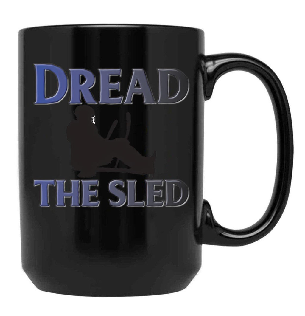 Dread The Sled Hockey Black Coffee Mug, Gift Coffee Mug