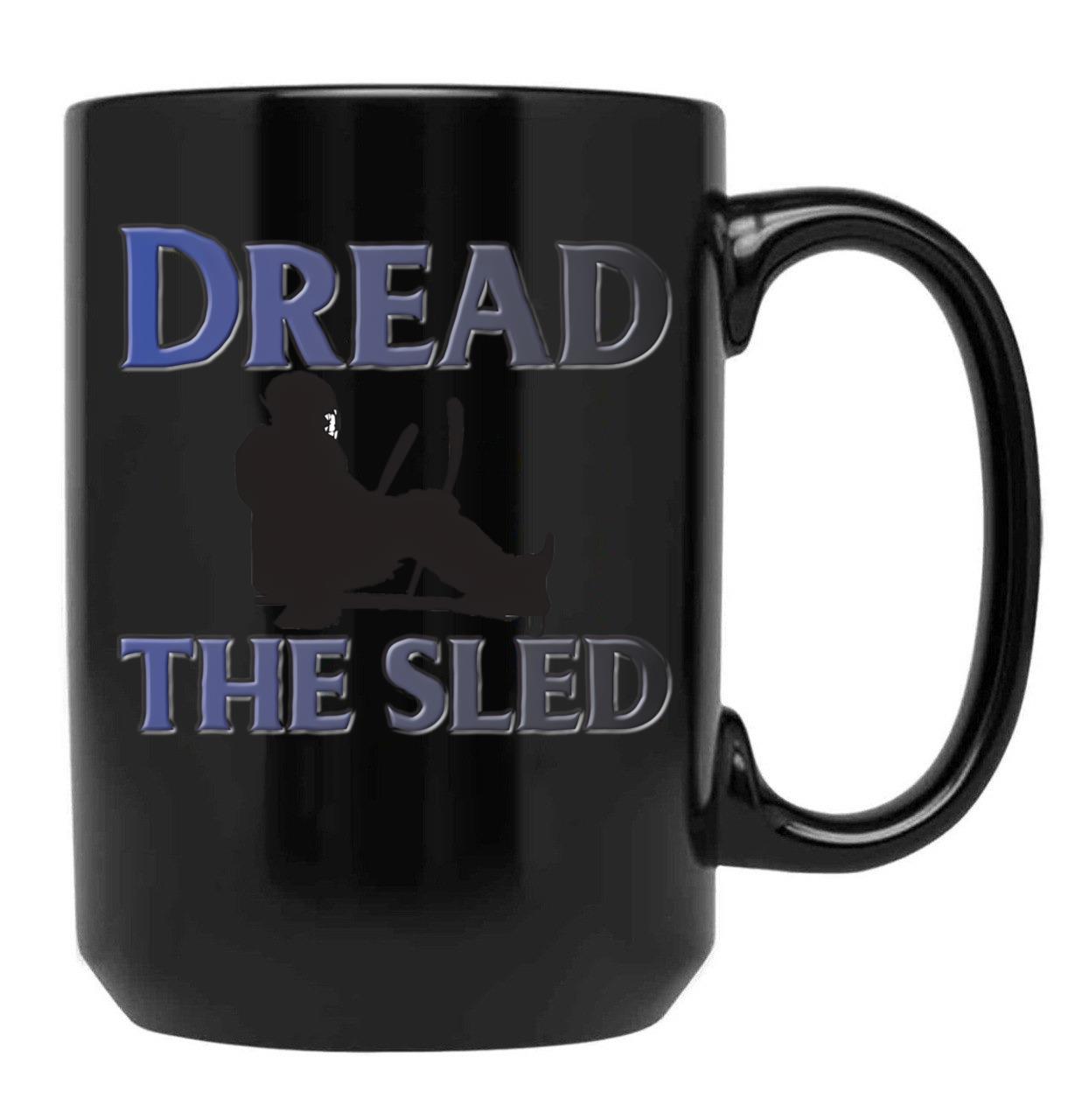 Dread The Sled Hockey Black Coffee Mug, Gift Coffee Mug