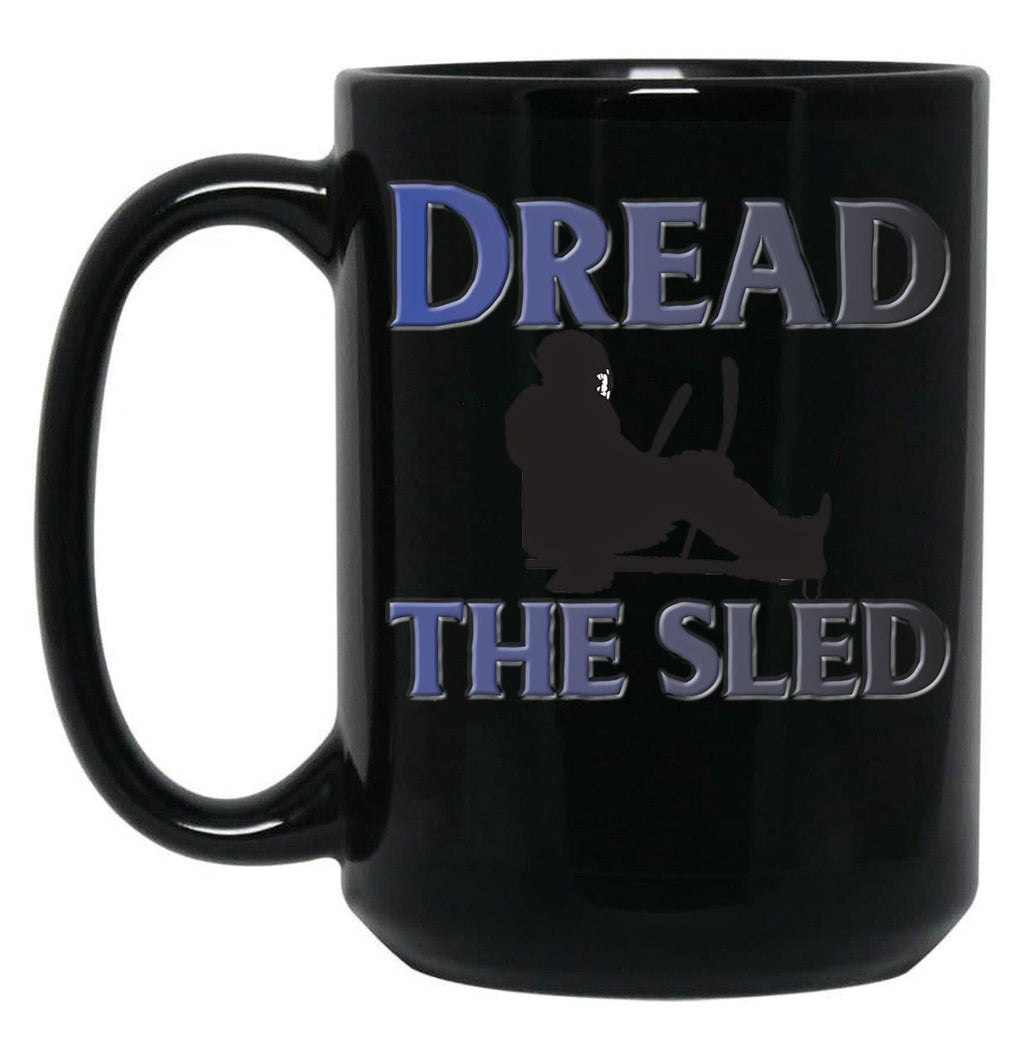 Dread The Sled Hockey Black Coffee Mug, Gift Coffee Mug