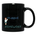 Drilling Down Plaque And Homework Black Coffee Mug, Gift Coffee Mug - Black