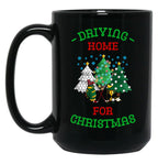 Driving Home For Christmas Funny Golf Christmas Black Coffee Mug, Gift Coffee Mug